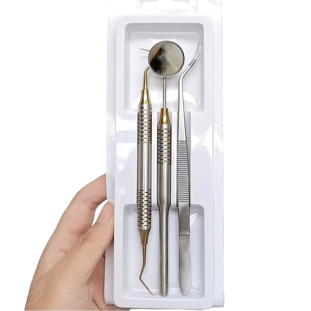 Dental Black & Gold 3Pcs Stain - đánh giá và giá Dental Mirror Probe
