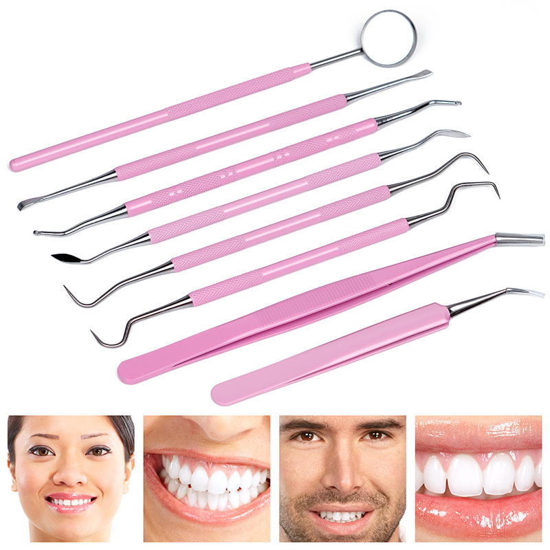 1pc Pink Dental Tweezers Probe - đánh giá và giá Dental Mirror Probe