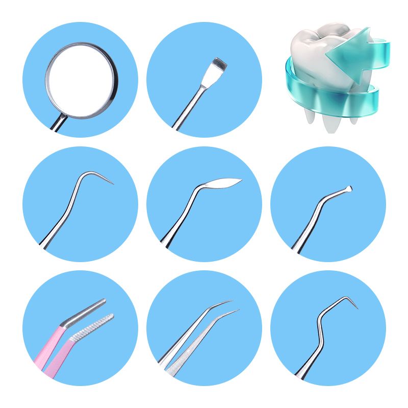 1pc Pink Dental Tweezers Probe - đánh giá và giá Dental Mirror Probe