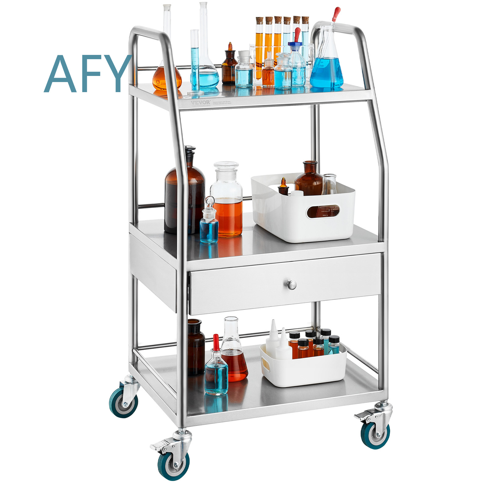 3 Tier Stainless Steel Rolling - đánh giá và giá Medical Lab Officer
