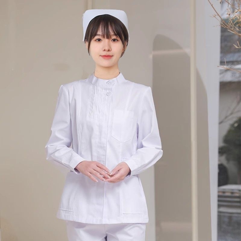 Pink Long Sleeve Nurse Uniform - đánh giá và giá Medical Lab Logo