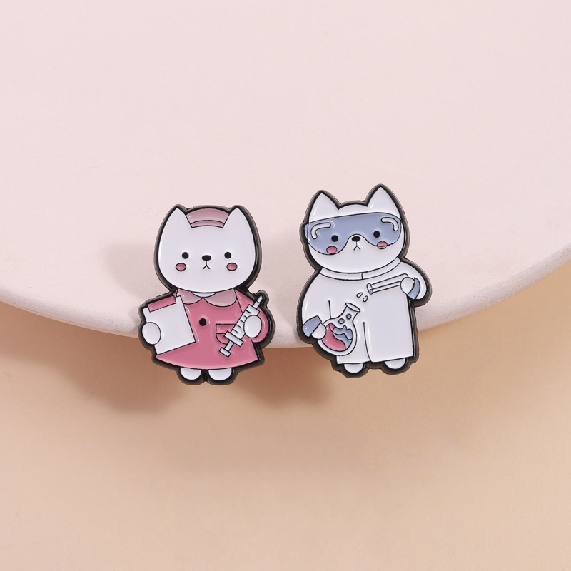 2pcs Cute Cartoon Medical Cat  - đánh giá và giá Medical Lab Logo