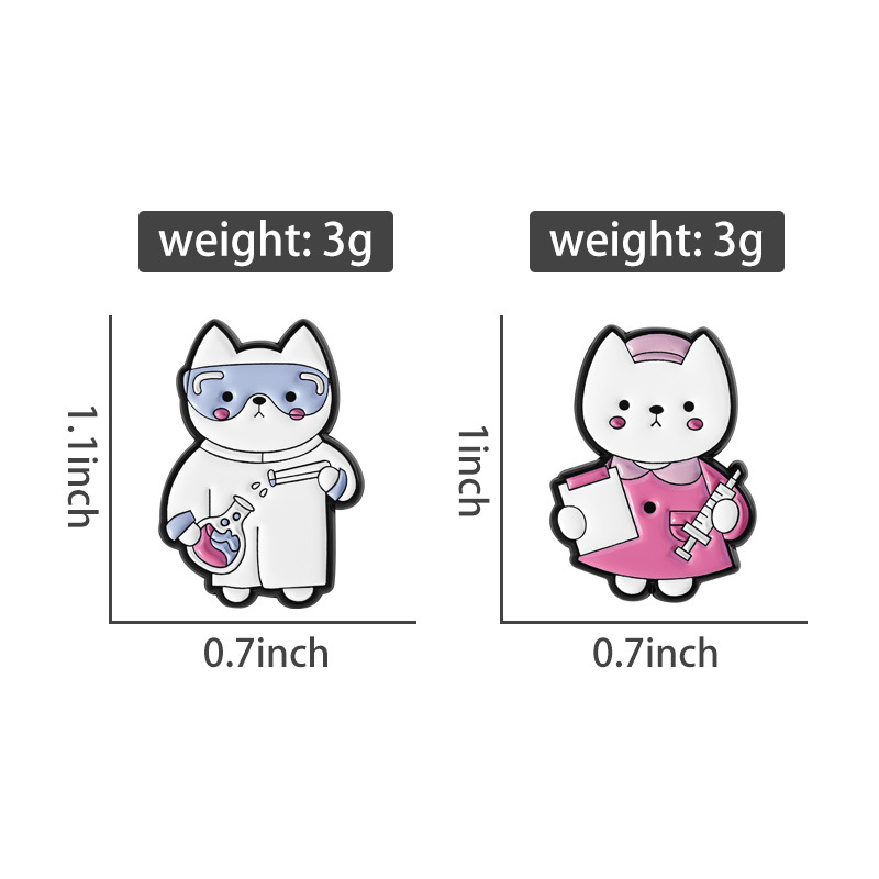2pcs Cute Cartoon Medical Cat  - đánh giá và giá Medical Lab Logo