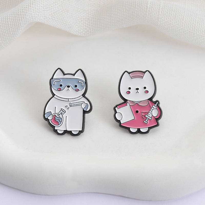 2pcs Cute Cartoon Medical Cat  - đánh giá và giá Medical Lab Logo