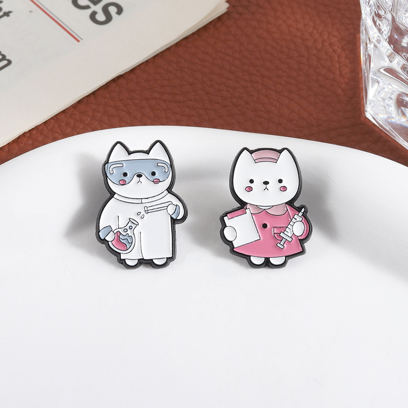 2pcs Cute Cartoon Medical Cat  - đánh giá và giá Medical Lab Logo