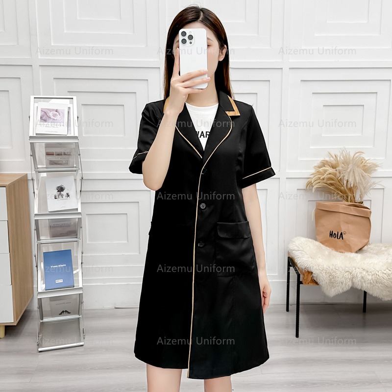 black beauty uniform with beau - đánh giá và giá Medical Lab Logo