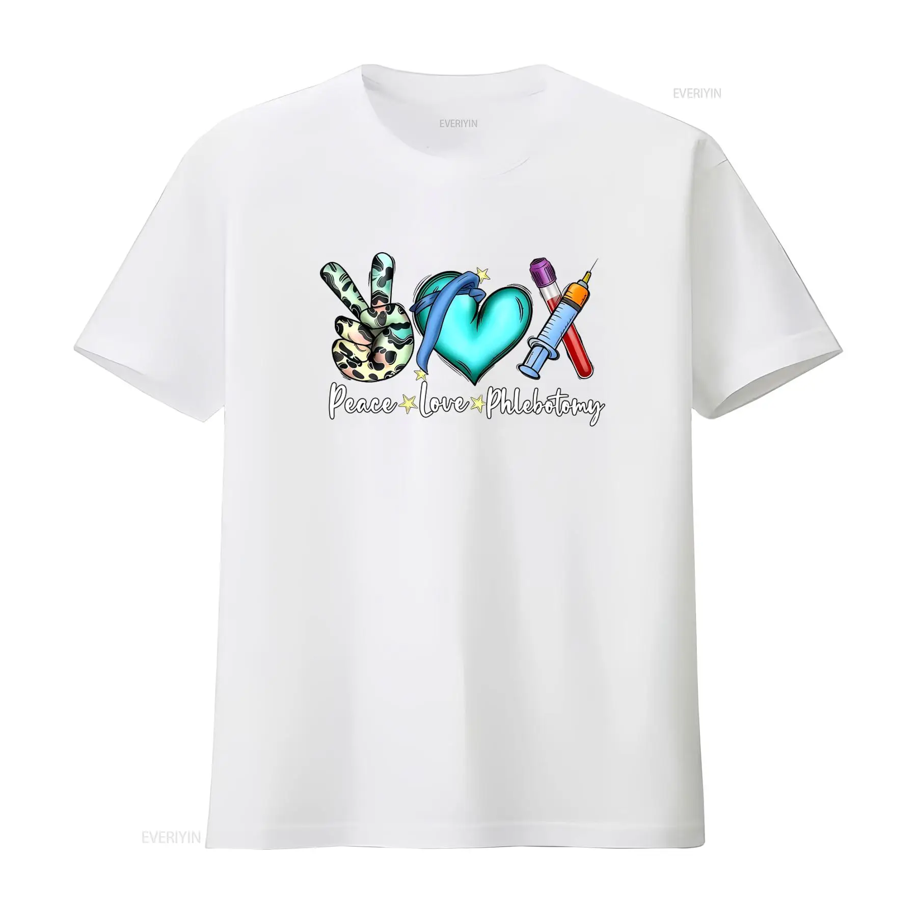 Peace Love Phlebotomy T Shirt  - đánh giá và giá Medical Lab Design