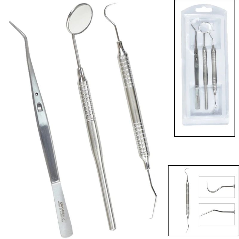 3Pcs Dental Stainless Steel Mi - đánh giá và giá Dental Mirror Probe