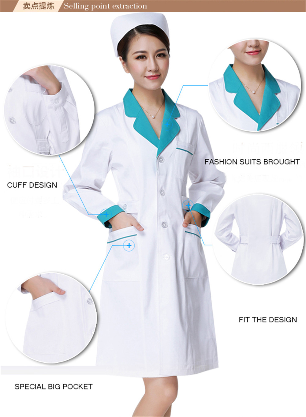 Nurse Uniform Hospital lab coa - đánh giá và giá Medical Lab Design