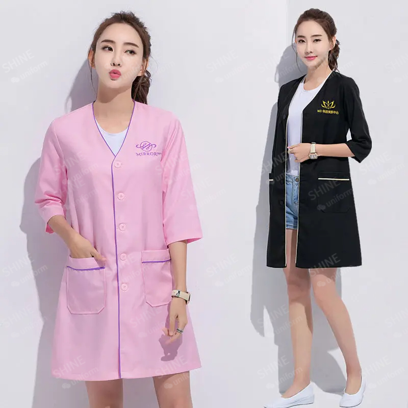 beauty uniform beautician Cust - đánh giá và giá Medical Lab Logo